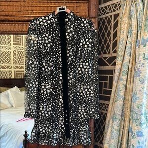 Rebecca Vallance Black and Silver Heart  Pattern Dress